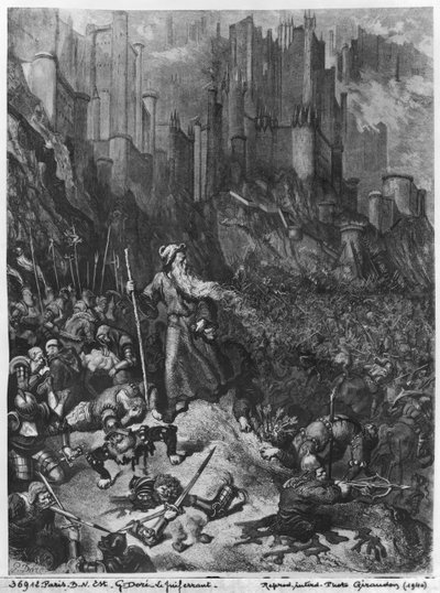 اليهودي المتجول ، محفور بفيليكس جان غوخارد (1825-72) بواسطة غوستاف دور