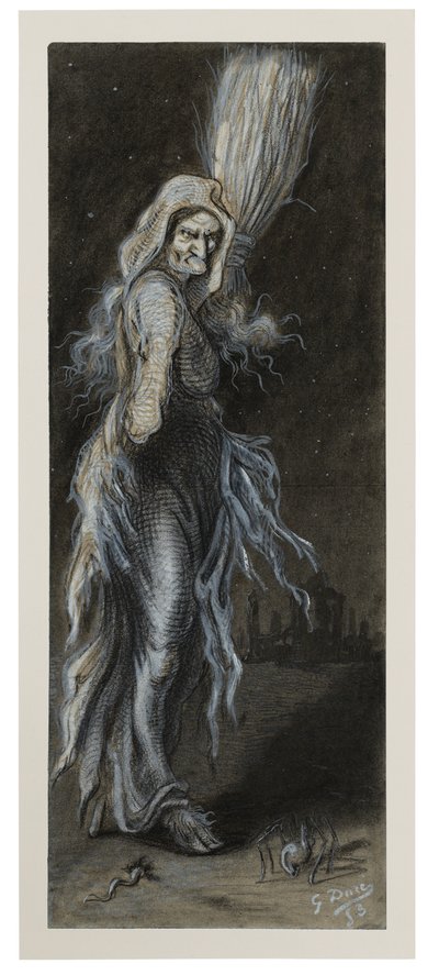 الساحرة بواسطة Gustave Dore