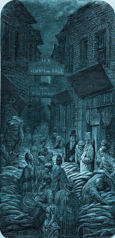 نقش سوق السمك الفيكتوري بواسطة غوستاف دوريه بواسطة غوستاف دور
