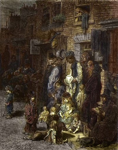 شارع وينتورث ، وايت تشابل - من لندن ، حج ، كتبه ويليام بلانشارد جيرولد (1826-1894) - رسوم توضيحية لجوستاف دوري - 1872 - بواسطة Gustave Dore