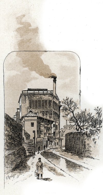 منظر لنهر بيفري في باريس رسم لجوستاف فرايبونت (1849-1923) من سان جوير بواسطة غوستاف فرايبونت