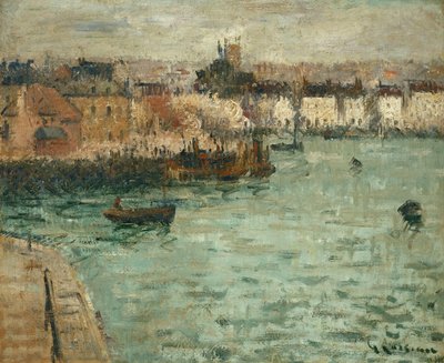 أمام ميناء دييب ؛ قبل Porte de Dieppe ، 1918-1920 بواسطة جوستاف لويسو