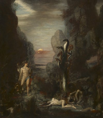 هرقل و Lernaean Hydra ، 1875-1876 بواسطة غوستاف مورو
