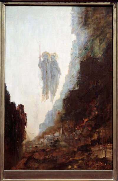 The Angels of Sodom Painting by Gustave Moreau (1826-1898) بواسطة غوستاف مورو
