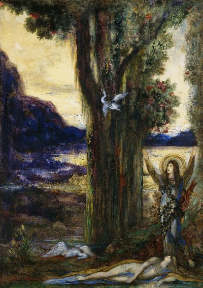 دموع أورفيوس. La Douleur d "Orphee، c.1887 بواسطة غوستاف مورو