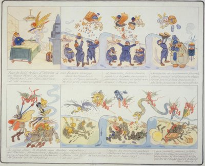WW1 - عيد الميلاد 1916 - كاريكاتير فرنسي بواسطة غوستاف وندت