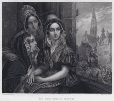 The Ommeganck at Antwerp (نقش) بواسطة غوستاف وابرز