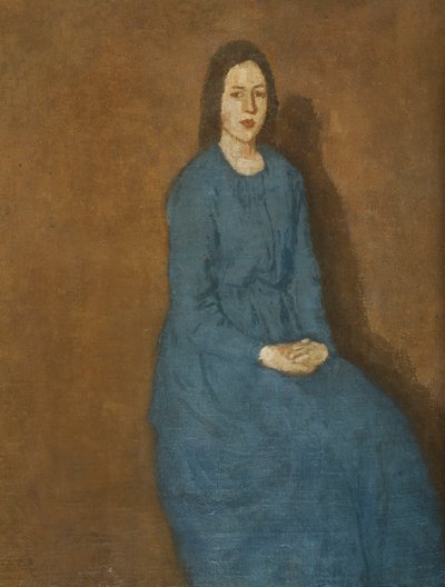 امرأة شابة باللون الأزرق ، 1914-15 بواسطة جوين جون