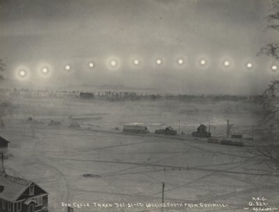 دورة الشمس التي تم التقاطها من 21 إلى 17 ديسمبر. النظر جنوبا من الحاكم هيل ، 1917. بواسطة نيافة القيصر