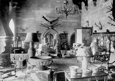 القاعة الكبرى ، قلعة وارويك ، 1924-1926. بواسطة HN King