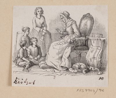 رسم توضيحي لـ "الجدة" في HC Andersen ، "Fairy Tales and Stories" ، المجلد 2 بواسطة H.P. Hansen