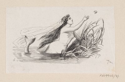 رسم توضيحي لـ "The Little Mermaid" في HC Andersen ، "Fairy Tales and Stories" ، المجلد 1 بواسطة إدوارد كريتزشمار