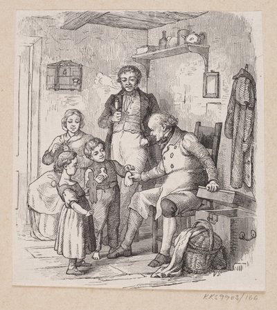 رسم توضيحي لـ "تحت شجرة الصفصاف" في H.C. أندرسن ، "حكايات وقصص خرافية" ، المجلد 2 بواسطة إدوارد كريتزشمار