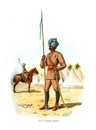 لانسر البنغال الثالث عشر ، c1890. بواسطة H. Bunnett