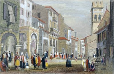 The Royal Road, Corfu (coloured engraving) بواسطة سعادة ألن