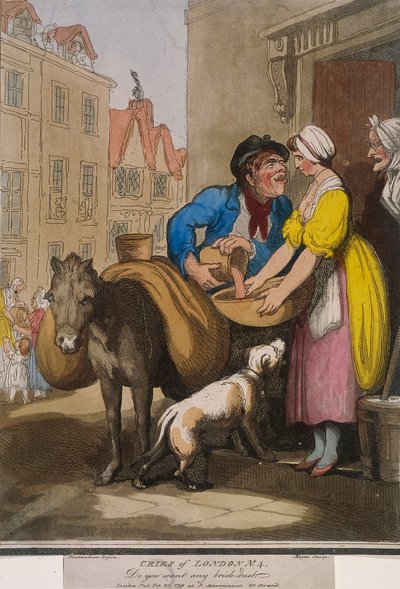 هل تريد أي غبار لبنة ، اللوحة السادسة من صرخات لندن ، 1799 بواسطة إشعار ح