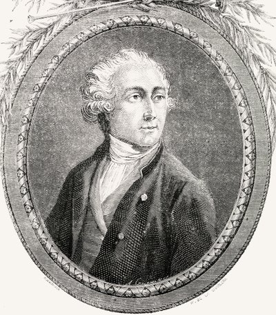 أنطوان لوران لافوازييه ، منقوش من قبل Pannemaker-Ligny ، من "Histoire de la Revolution Française" بقلم لويس بلانك (1811-1882) بواسطة H. de la Charlerie