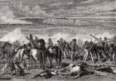 معركة جيمابيس ، 6 نوفمبر 1792 ، نقشها ألكسندر هوريل بواسطة H. de la Charlerie