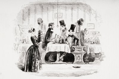 ترفيه السيد غوبي ، رسم توضيحي من "منزل كئيب" تشارلز ديكنز (1812-1870) نشر 1853 بواسطة هابلوت نايت براون