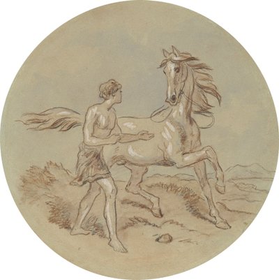 أحد التصاميم الثمانية عشر لسلسلة من اللوحات التي تصور فينوس وأدونيس بواسطة هابلوت نايت براون
