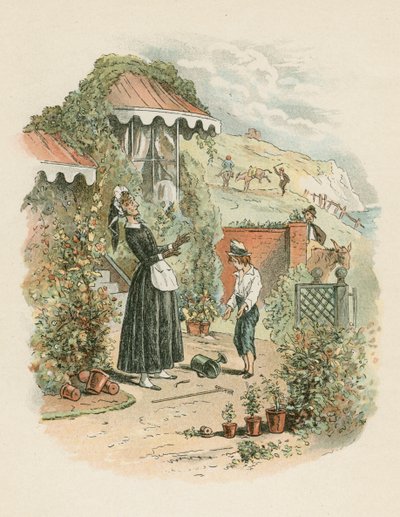 مشهد من ديفيد كوبرفيلد تأليف تشارلز ديكنز ، 1849-1850 بواسطة هابلوت نايت براون