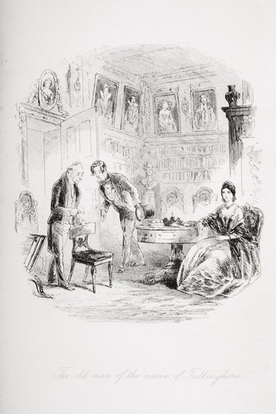 الرجل العجوز من اسم Tulkinghorn ، التوضيح من "منزل كئيب" بواسطة تشارلز ديكنز (1812-1870) نشر 1853 بواسطة هابلوت نايت براون