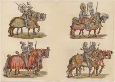 فرسان على ظهور الخيل (لون ليثو) بواسطة هانز (بعد) بورغكمير