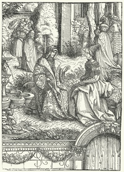 ماكسيميليان الأول ، إمبراطور روماني مقدس ، وزوجته ماري من بورغندي (نقش) بواسطة هانز (بعد) بورغكمير