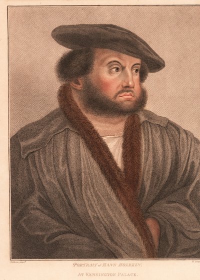 صورة ذاتية للفنان هانز هولباين في قصر كنسينغتون. ، 1812 (نقش) بواسطة هانز (بعد) هولبين الأصغر