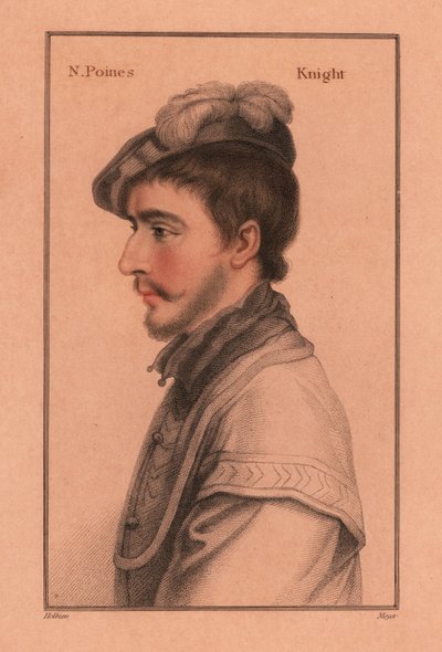 السير نيكولاس بوينتز (1528-1556) ، بلاط إنجليزي ، 1812 (نقش) بواسطة هانز (بعد) هولبين الأصغر