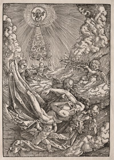 حمل المسيح إلى السماء بواسطة الملائكة ، ج. 1515-1517. بواسطة هانز بالدونج