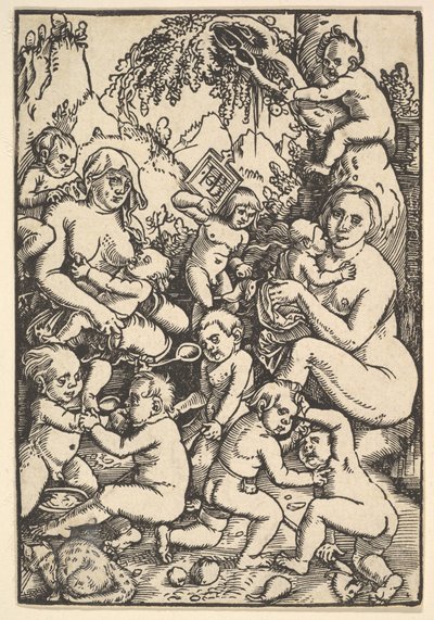 تموت أمتان لديهما أطفال في Kinderaue ، كاليفورنيا. 1512. بواسطة هانز بالدونج