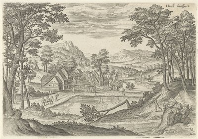 منظر Bosvoorde Hooch bootfoort (العنوان على الكائن) وجوه من منطقة بروكسل (عنوان المسلسل) بواسطة هانز بول