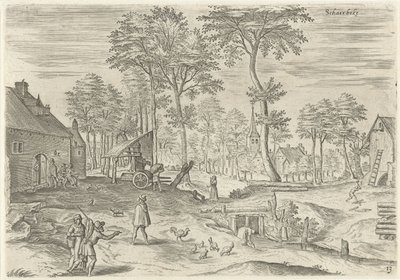 منظر لشاربيك Schaerbeek (العنوان على الكائن) وجوه من منطقة بروكسل (عنوان المسلسل) بواسطة هانز بول