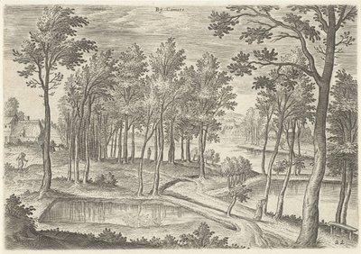 منظر لبرك Ter Kameren في Camere (العنوان على الكائن) وجوه من منطقة بروكسل (عنوان المسلسل) بواسطة هانز بول