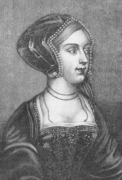 آن بولين (c.1507-36) الزوجة الثانية لهنري الثامن من إنجلترا (انظر أيضًا 68049) بواسطة هانز هولبين الأصغر