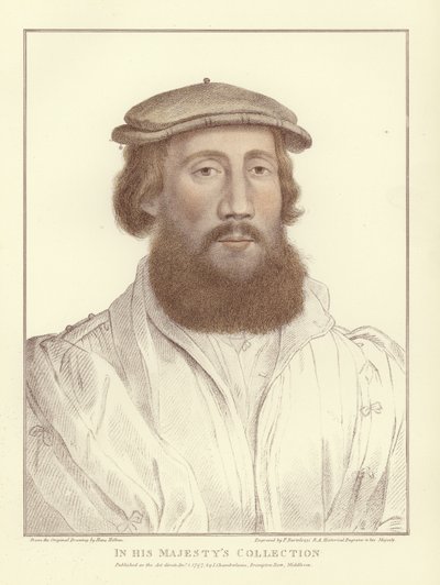رجل مجهول (aquatint) بواسطة Hans Holbein der Jüngere