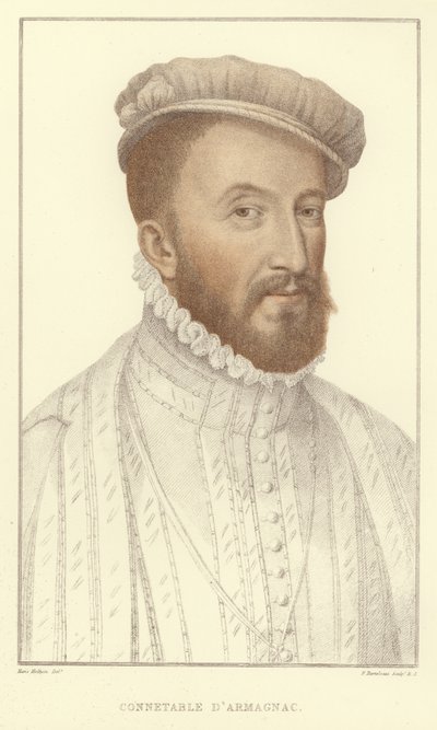 Connetable D&39;Armagnac (aquatint) بواسطة Hans Holbein der Jüngere