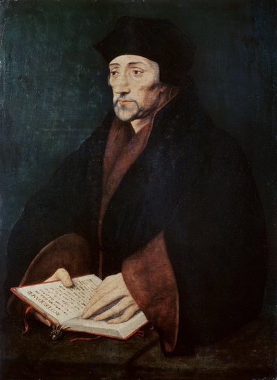 صورة ديسيديريوس إيراسموس (1466-1536) من روتردام بواسطة Hans Holbein der Jüngere