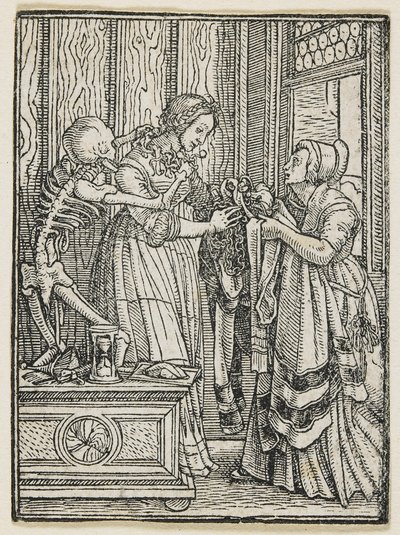 الكونتيسة من رقصة الموت (ليون) ، 1538 ، 1523-1526 بواسطة هانز هولبين الأصغر