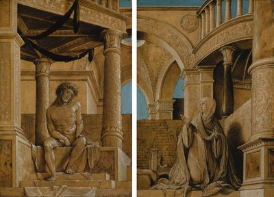 المسيح المتأمل والعذراء مريم ، c.1518-20 بواسطة هانز هولبين الأصغر