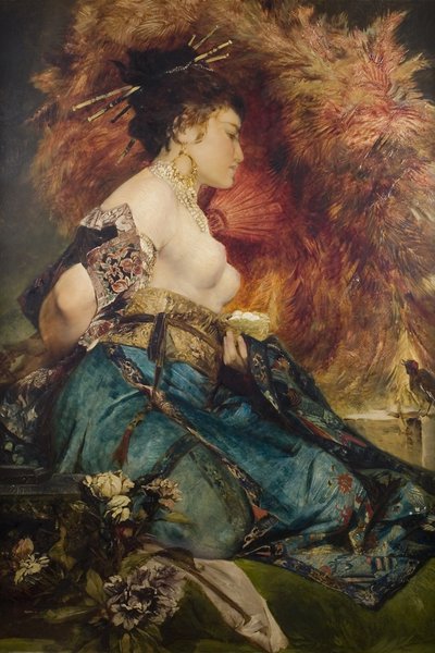 امرأة يابانية ، ج. 1870 بواسطة هانز ماكارت