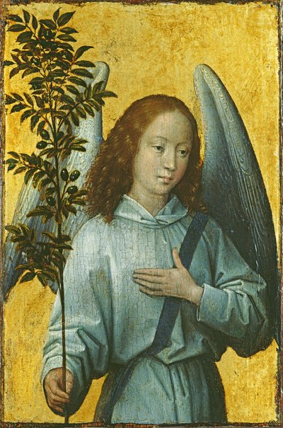 ملاك يحمل غصن زيتون بواسطة Hans Memling