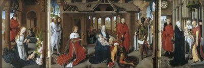 ميلاد. عشق المجوس. تقديم المسيح في الهيكل 1479-1480 بواسطة هانز مملينج