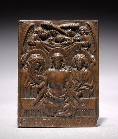 المسيح الميت بدعم من العذراء مريم والقديس يوحنا 1427-1467. بواسطة هانز مالتشر