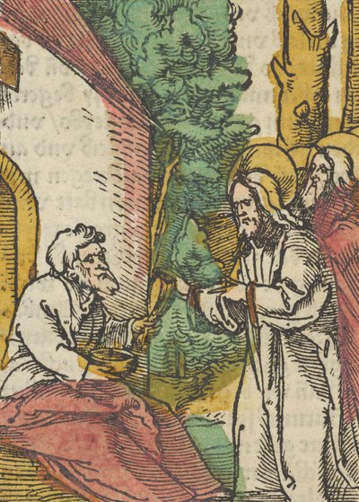 المسيح شفاء الأبرص ، من داس بليناريوم 1517. بواسطة هانز شوفيلين الأكبر