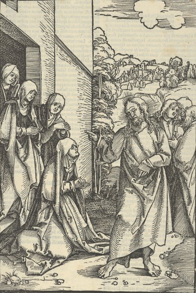 المسيح يأخذ إجازة من والدته ، من مرآة آلام ربنا يسوع المسيح ، 1507 ، 1507 بواسطة هانز شوفيلين الأكبر