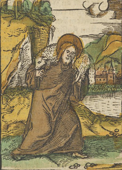 المسيح الراعي الصالح ، من داس بليناريوم 1517. بواسطة هانز شوفيلين الأكبر