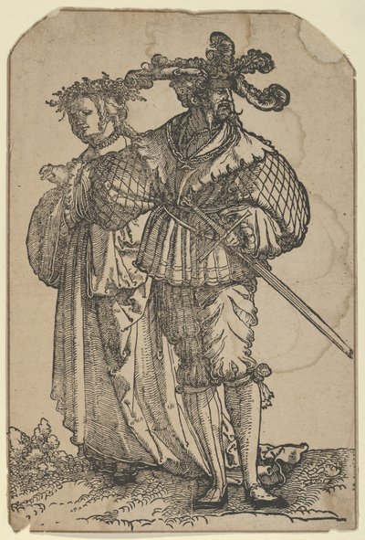 الزوجان الراقصان الأول ، من The Wedding Dancers restrike. بواسطة هانز شوفيلين الأكبر