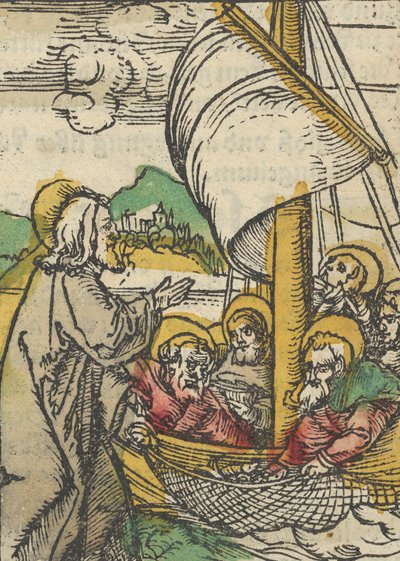 المسودة الثانية للأسماك للقديس بطرس ، من Das Plenarium ، 1517. بواسطة هانز شوفيلين الأكبر